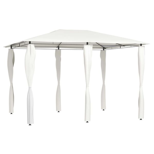 vidaXL Κιόσκι με Καλύμματα Στύλων Κρεμ 3 x 4 x 2,6 μ. 160 γρ./μ²