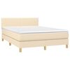 vidaXL &Kappa;&rho;&epsilon;&beta;ά&tau;&iota; Boxspring &mu;&epsilon; &Sigma;&tau;&rho;ώ&mu;&alpha; &Kappa;&rho;&epsilon;&mu; 140x200 &epsilon;&kappa;. &Upsilon;&phi;&alpha;&sigma;&mu;ά&tau;&iota;&nu;&omicron;