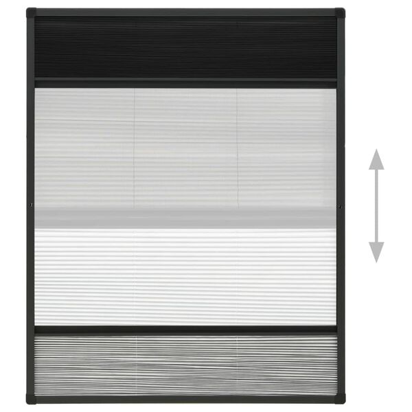 vidaXL Σήτα Παραθύρου Πλισέ με Σκίαστρο 80 x 100 εκ. Αλουμινίου