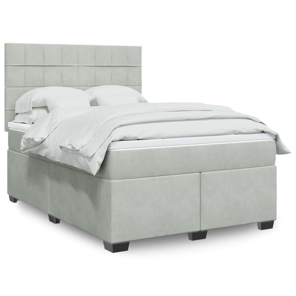 vidaXL &Kappa;&rho;&epsilon;&beta;ά&tau;&iota; Boxspring &mu;&epsilon; &Sigma;&tau;&rho;ώ&mu;&alpha; &Alpha;&nu;&omicron;&iota;&chi;&tau;ό &Gamma;&kappa;&rho;&iota; 160x200 &epsilon;&kappa;. &Beta;&epsilon;&lambda;&omicron;ύ&delta;&iota;&nu;&omicron;