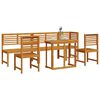 vidaXL Σετ Μπιστρό Κήπου 6 pcs Καφέ Μασίφ ξύλο ακακίας