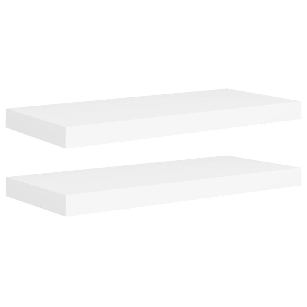 vidaXL Ράφια Τοίχου 2 τεμ. Άσπρα 60 x 23,5 x 3,8 εκ. MDF