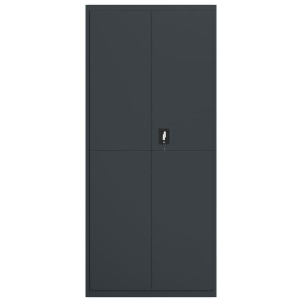 vidaXL Αρχειοθήκη Ανθρακί 90x40x200 εκ. Ατσάλινη