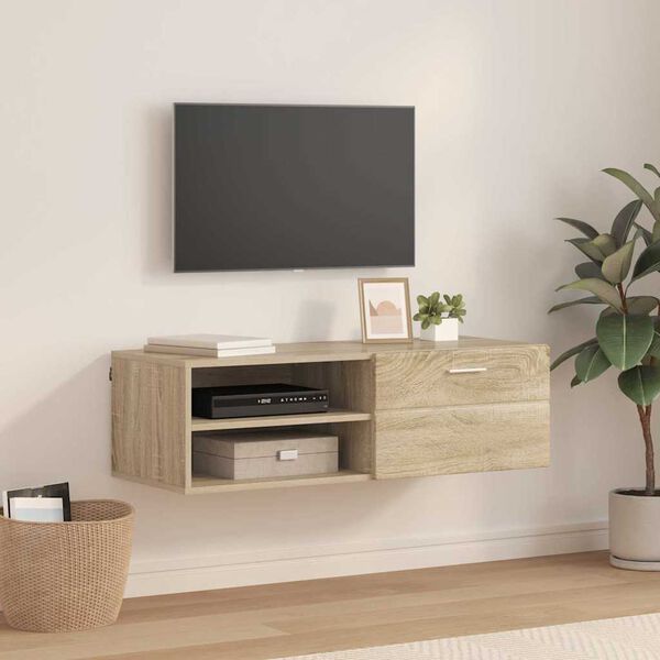 vidaXL Ντουλάπι TV Sonoma Δρυς 100.5 x 39 x 30 εκ Επεξεργασμένο ξύλο