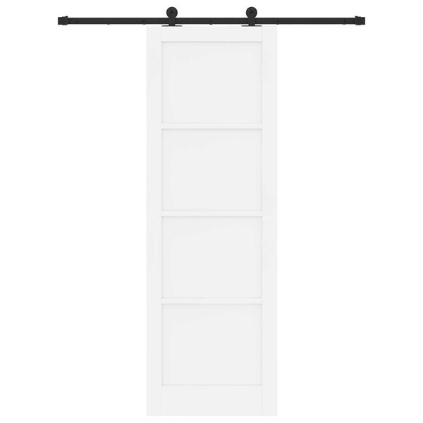 vidaXL Σετ Συρόμενης Πόρτας Λευκό και μαύρο 78 x 232 cm