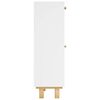 vidaXL Παπουτσοθήκη Λευκή 52x25x80 εκ Επεξεργασμένο Ξύλο&Φυσικό Ρατάν