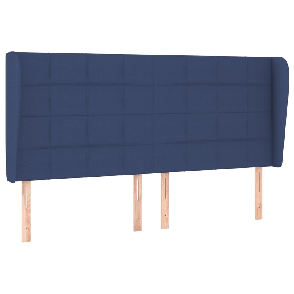 vidaXL Κρεβάτι Boxspring με Στρώμα Μπλε 180x200 εκ. Υφασμάτινο