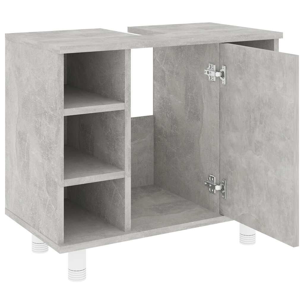 vidaXL Ντουλάπι Νιπτήρα Γκρι Σκυροδέματος 60x32x53,5 εκ. Μοριοσανίδα