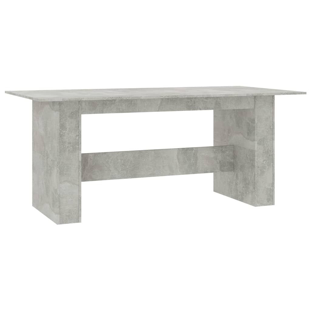 vidaXL Τραπεζαρία Γκρι του Σκυροδέματος 180x90x76 εκ. από Επεξ. Ξύλο