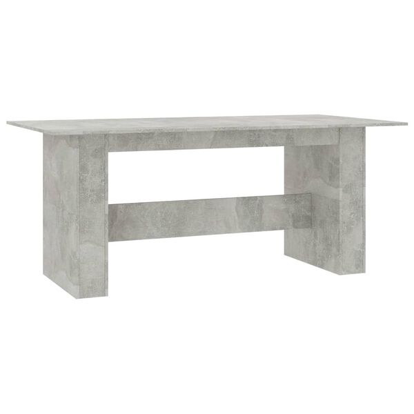 vidaXL Τραπεζαρία Γκρι του Σκυροδέματος 180x90x76 εκ. από Επεξ. Ξύλο