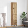 vidaXL Highboard Artisan Oak 34,5 x 34 x 180 &epsilon;&kappa;. &Epsilon;&pi;&epsilon;&xi;&epsilon;&rho;&gamma;&alpha;&sigma;&mu;έ&nu;&omicron; &xi;ύ&lambda;&omicron;