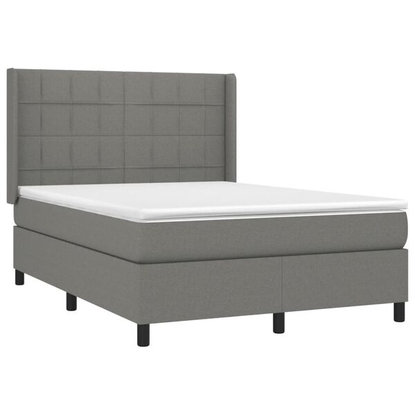 vidaXL &Kappa;&rho;&epsilon;&beta;ά&tau;&iota; Boxspring &mu;&epsilon; &Sigma;&tau;&rho;ώ&mu;&alpha; &Sigma;&kappa;&omicron;ύ&rho;&omicron; &Gamma;&kappa;&rho;&iota; 140x190 &epsilon;&kappa;. &Upsilon;&phi;&alpha;&sigma;&mu;ά&tau;&iota;&nu;&omicron;