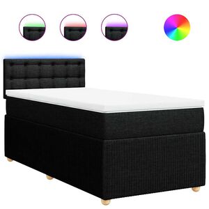 vidaXL &Kappa;&rho;&epsilon;&beta;ά&tau;&iota; Boxspring &mu;&epsilon; &Sigma;&tau;&rho;ώ&mu;&alpha; &Mu;&alpha;ύ&rho;&omicron; 90x190 &epsilon;&kappa;.&Upsilon;&phi;&alpha;&sigma;&mu;ά&tau;&iota;&nu;&omicron;