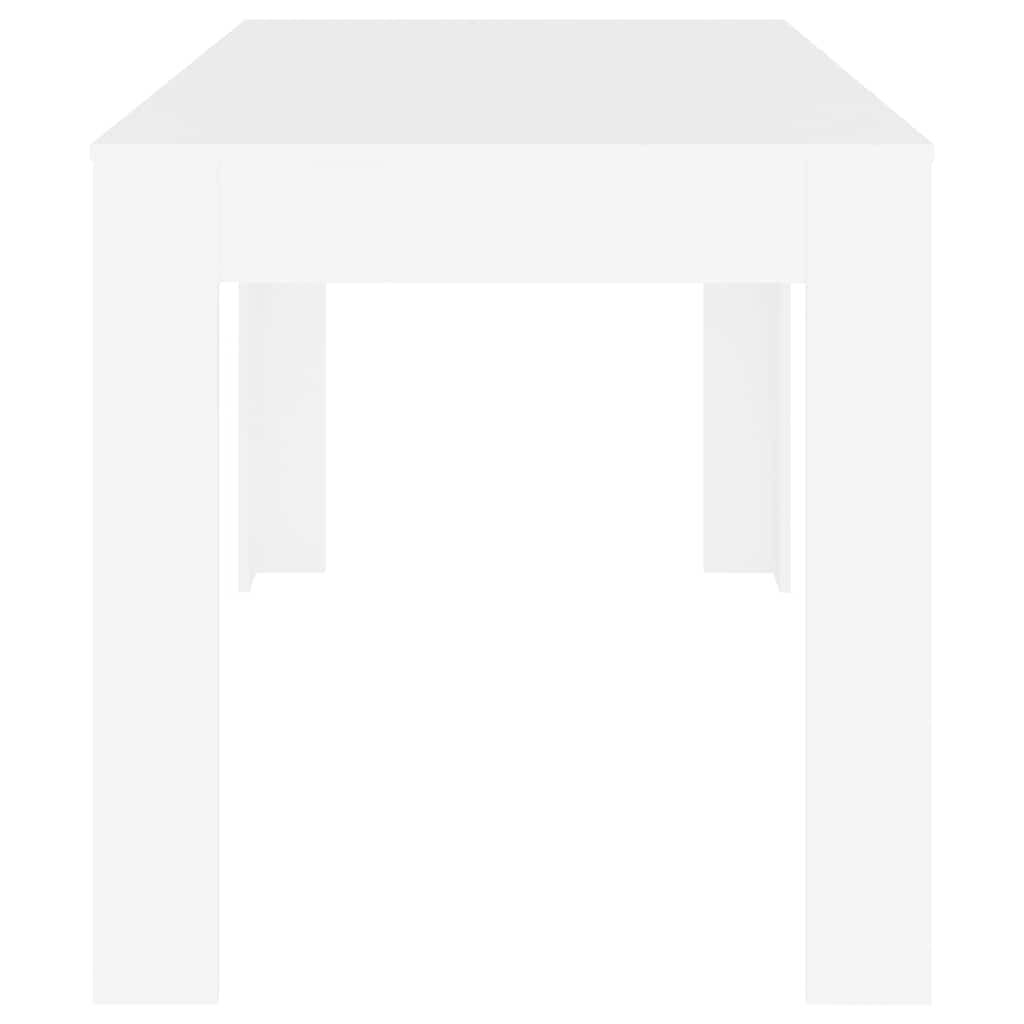 vidaXL Τραπεζαρία Λευκή 140x74,5x76 εκ. από Επεξεργασμένο Ξύλο