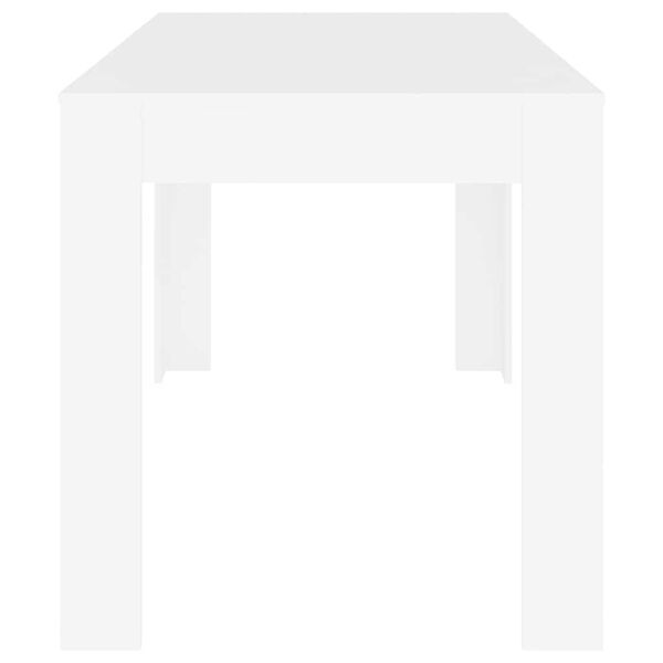 vidaXL Τραπεζαρία Λευκή 140x74,5x76 εκ. από Επεξεργασμένο Ξύλο