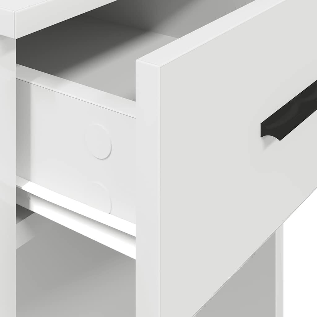 vidaXL Πύργος υπολογιστή με συρτάρι Λευκό 35x45x77 cm