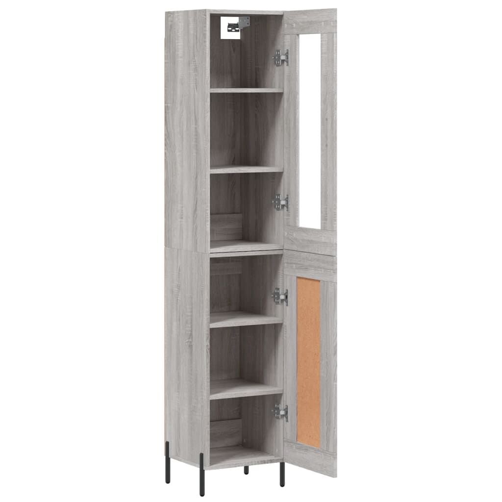 vidaXL Μπουφές Sonoma Γκρι 34,5 x 34 x 180 εκ. από Επεξεργασμένο Ξύλο