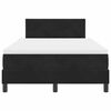 vidaXL Κρεβάτι με Ελατήρια και Στρώμα Μαύρο 120 x 190 cm ύφασμα