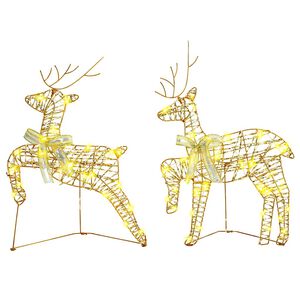 vidaXL LED Ρούντερ με 40 LED 2 pcs Θερμό λευκό PET