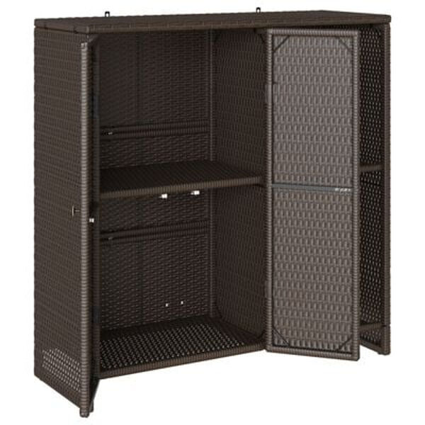 vidaXL Ντουλάπα αποθήκευσης Καφέ 100x36x102 εκ Ρατάν