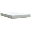 vidaXL Κρεβάτι Boxspring με Στρώμα Ανοιχτό Γκρι 160x200 εκ. Βελούδινο