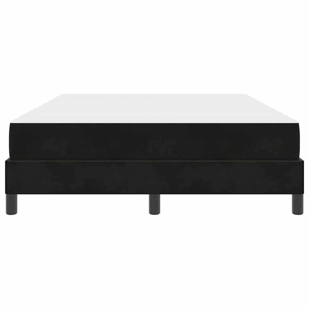 vidaXL Κρεβάτι box spring με στρώμα Μαύρο 160 x 200 cm Βελούδο