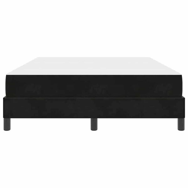 vidaXL Κρεβάτι box spring με στρώμα Μαύρο 160 x 200 cm Βελούδο