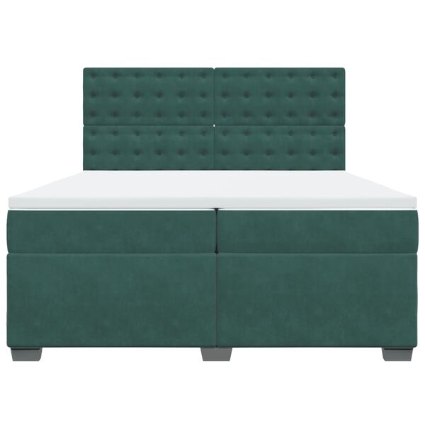 vidaXL &Kappa;&rho;&epsilon;&beta;ά&tau;&iota; Boxspring &mu;&epsilon; &Sigma;&tau;&rho;ώ&mu;&alpha; &Sigma;&kappa;&omicron;ύ&rho;&omicron; &Pi;&rho;ά&sigma;&iota;&nu;&omicron; 200x200&epsilon;&kappa;. &Beta;&epsilon;&lambda;&omicron;ύ&delta;&iota;&nu;&omicron;