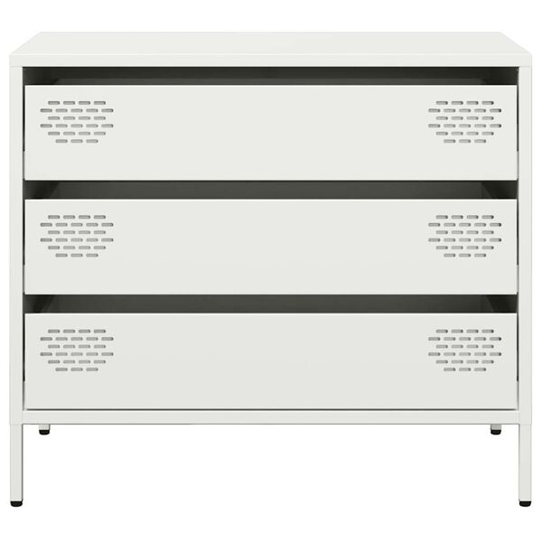 vidaXL Ντουλάπι Λευκό 68x39x58,5 εκ. από Χάλυβα Ψυχρής Έλασης