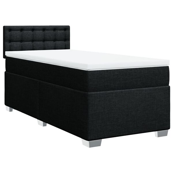 vidaXL &Kappa;&rho;&epsilon;&beta;ά&tau;&iota; Boxspring &mu;&epsilon; &Sigma;&tau;&rho;ώ&mu;&alpha; &Mu;&alpha;ύ&rho;&omicron; 80 x 200 &epsilon;&kappa;. &Upsilon;&phi;&alpha;&sigma;&mu;ά&tau;&iota;&nu;&omicron;