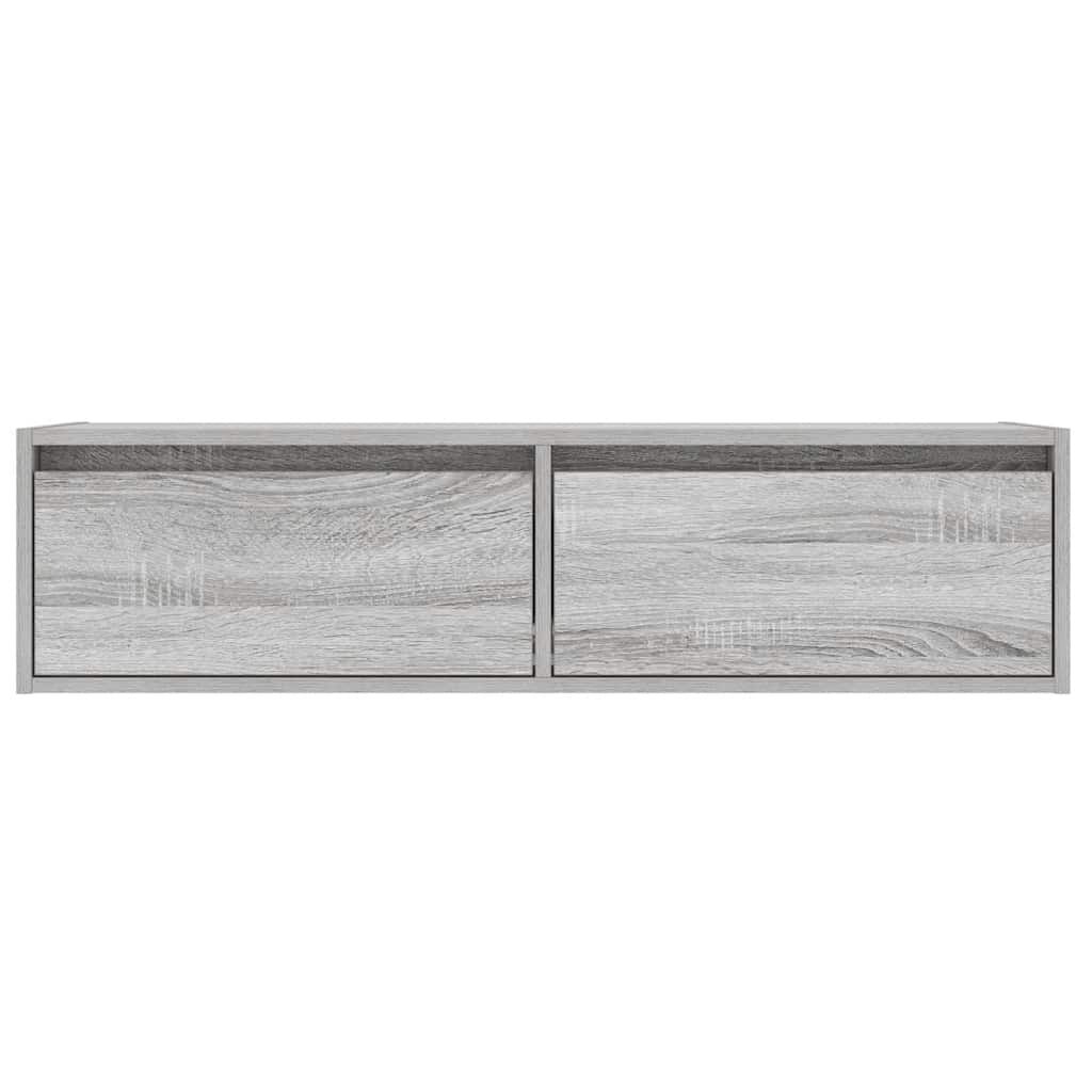 vidaXL Έπιπλο Τηλεόρασης με LED Γκρι Sonoma 100X35,5x25 εκ.