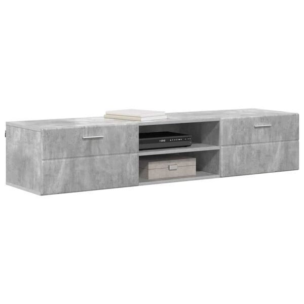 vidaXL Ντουλάπι TV με συρτάρι Γυαλιστερό λευκό 150 x 39 x 30 εκ