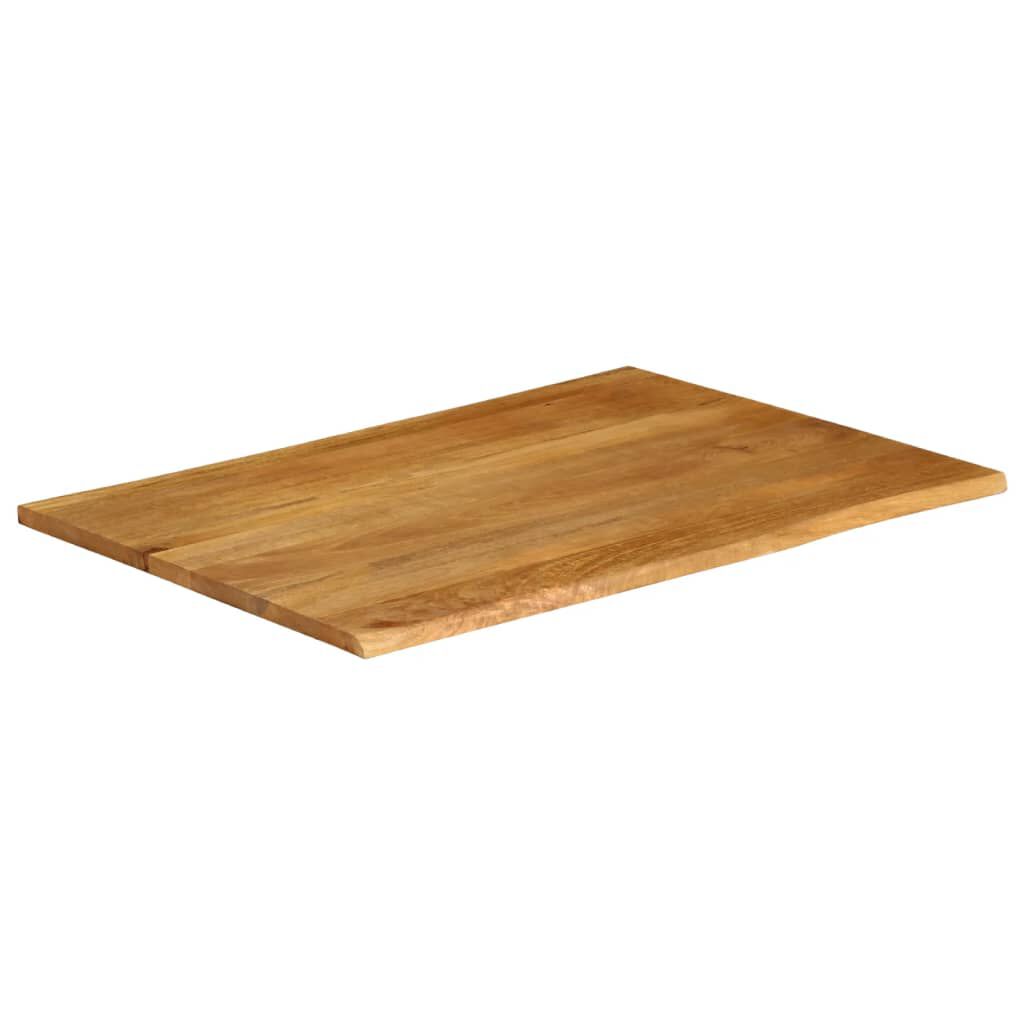 vidaXL Επιφάνεια Τραπεζιού 110x80x2,5 εκ. Live Edge Μασίφ Ξύλο Μάνγκο