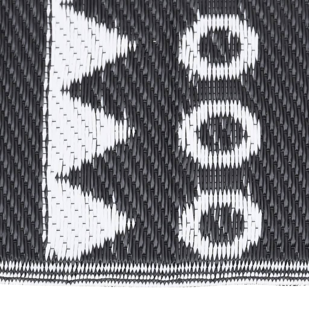 vidaXL Χαλί εξωτερικού χώρου ARAKIL Μαύρο 80x150 cm PP