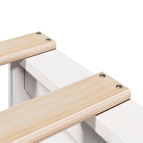 vidaXL Κρεβάτι Βιβλιοθήκη Χωρίς Στρώμα 120x190 εκ Μασίφ Ξύλο Πεύκου