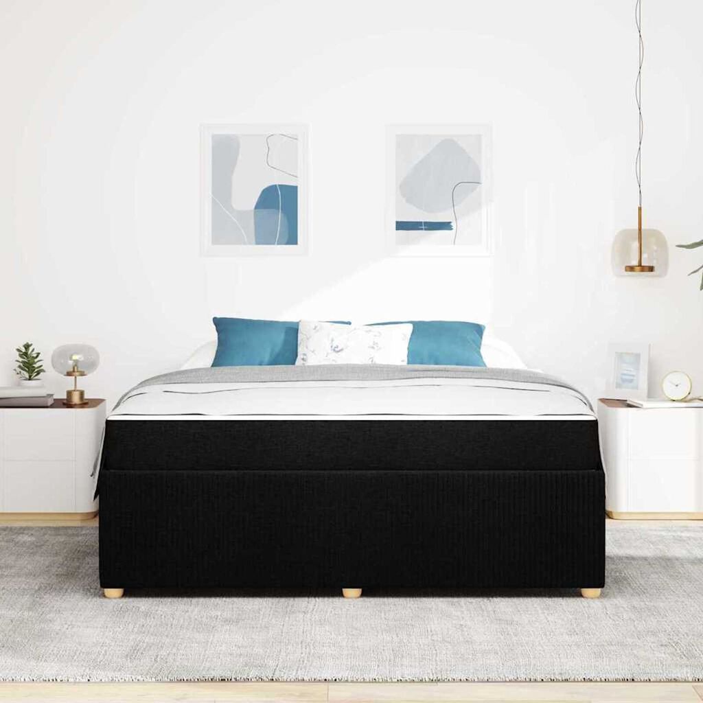 vidaXL Σκελετός Κρεβατιού Άλλο Μαύρο 180 x 200 cm ύφασμα