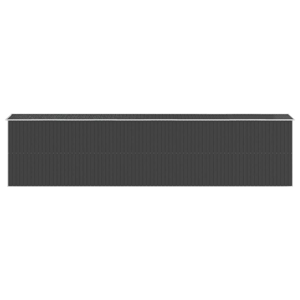 vidaXL Αποθήκη Κήπου Ανθρακί 192x855x223 εκ. Γαλβανισμένο Ατσάλι