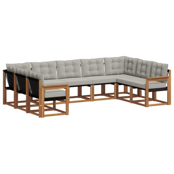 vidaXL &Sigma;&epsilon;&iota;&rho;ά &Kappa;&alpha;&nu;&alpha;&pi;έ &Epsilon;&xi;&omega;&tau;&epsilon;&rho;&iota;&kappa;&omicron;ύ 9 pcs &Phi;&upsilon;&sigma;&iota;&kappa;ό &kappa;&alpha;&iota; &Alpha;&nu;&omicron;&iota;&chi;&tau;ό &Gamma;&kappa;&rho;&iota;