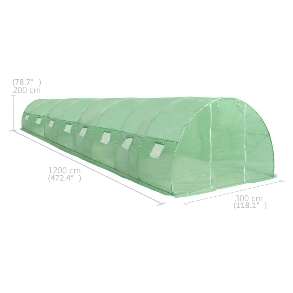 vidaXL Θερμοκήπιο 36 μ² 1200 x 300 x 200 εκ.