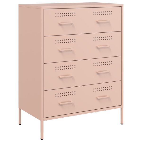 vidaXL Ντουλάπι Ροζ 68x39x89 εκ. από Ατσάλι