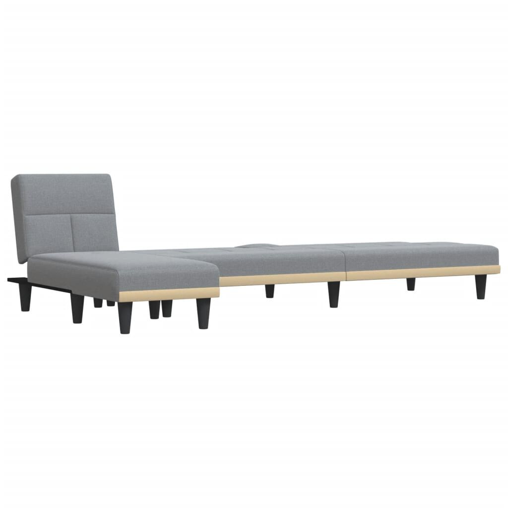 vidaXL Καναπές Κρεβάτι Γωνιακός Αν. Γκρι 255x140x70 εκ. Υφασμάτινος