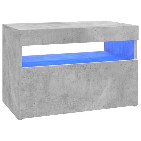 vidaXL Έπιπλο Τηλεόρασης με LED Γκρι Σκυροδέματος 60 x 35 x 40 εκ.
