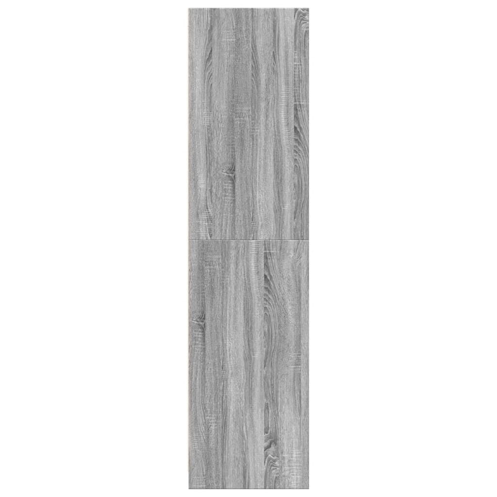vidaXL Ντουλάπα Γκρι Sonoma 80x50x200 εκ. από Επεξεργασμένο Ξύλο