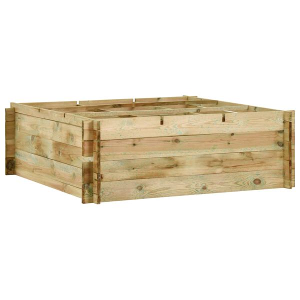 vidaXL Μποστάνι Λαχανόκηπου 120 x 120 x 40 εκ. Εμποτισμένο Ξύλο Πεύκου