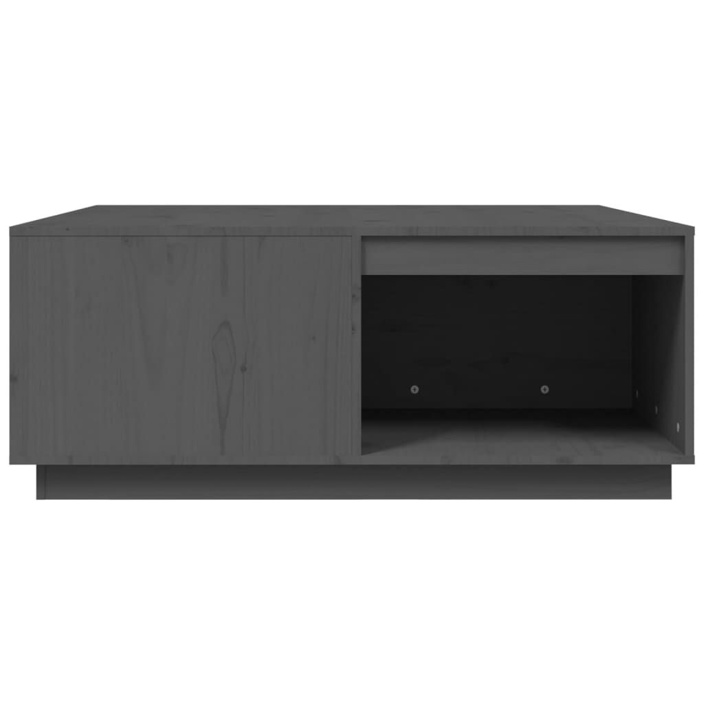vidaXL Τραπεζάκι Σαλονιού Γκρι 100x101x40,5 εκ. από Μασίφ Ξύλο Πεύκου