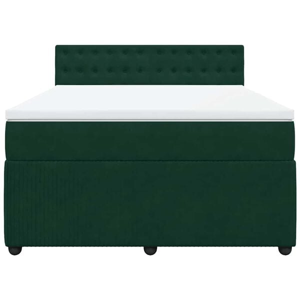 vidaXL &Kappa;&rho;&epsilon;&beta;ά&tau;&iota; Boxspring &mu;&epsilon; &Sigma;&tau;&rho;ώ&mu;&alpha; &Sigma;&kappa;&omicron;ύ&rho;&omicron; &Pi;&rho;ά&sigma;&iota;&nu;&omicron; 140x200&epsilon;&kappa;. &Beta;&epsilon;&lambda;&omicron;ύ&delta;&iota;&nu;&omicron;