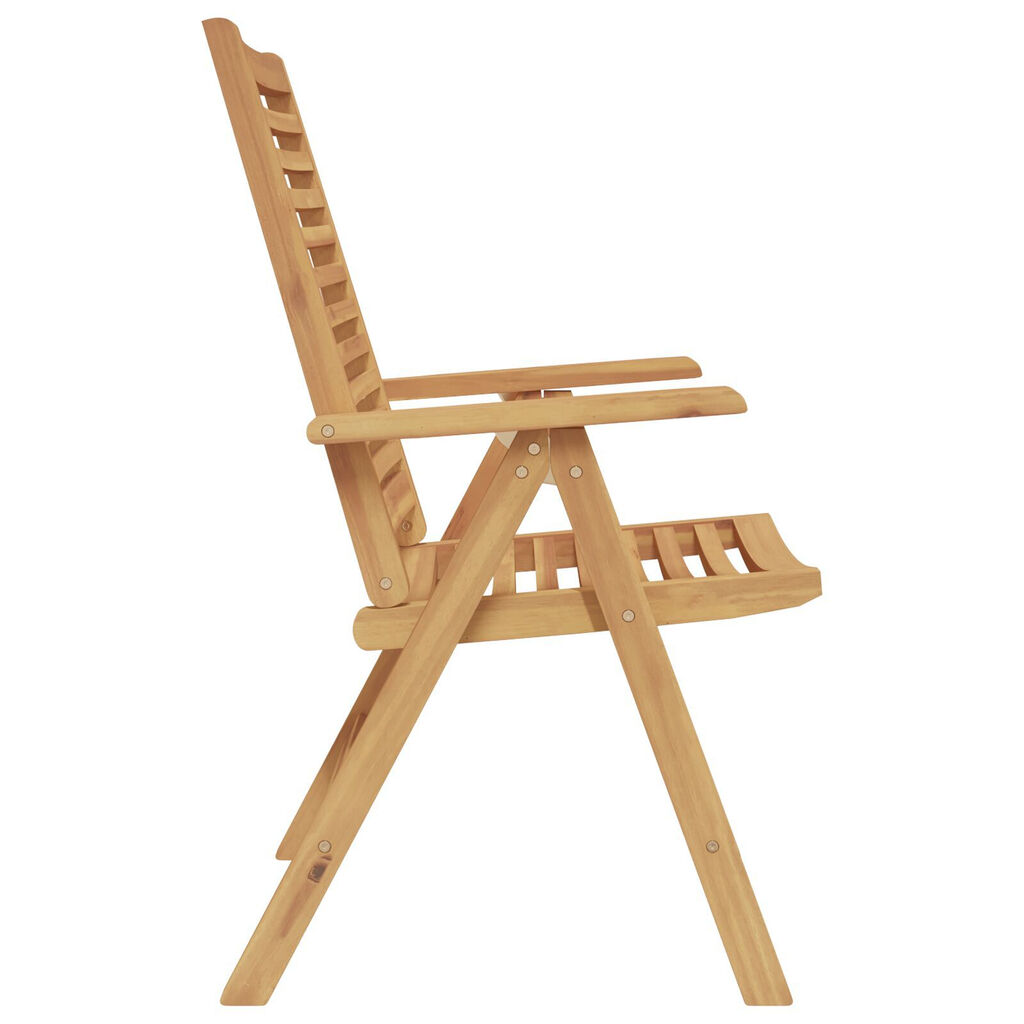 vidaXL Καρέκλα Κήπου 4 pcs Καφέ 52 x 64.5 x 108 εκ. Μασίφ ξύλο teak