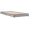 vidaXL Πλαίσιο Κρεβατιού Γκρι Sonoma 75x190 εκ. Επεξ. Ξύλο & Μέταλλο