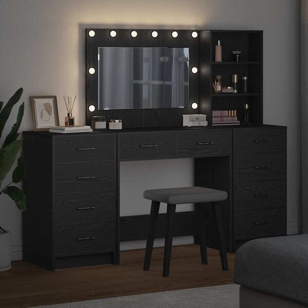 vidaXL &Tau;&rho;&alpha;&pi;έ&zeta;&iota; &pi;&epsilon;&rho;&iota;&pi;&omicron;ί&eta;&sigma;&eta;&sigmaf; &mu;&epsilon; &rho;ά&phi;&iota; 3 pcs &Mu;&alpha;ύ&rho;&eta; &Omicron;&xi;&upsilon;ά &Epsilon;&pi;&epsilon;&xi;&epsilon;&rho;&gamma;&alpha;&sigma;&mu;έ&nu;&omicron; &xi;ύ&lambda;&omicron;