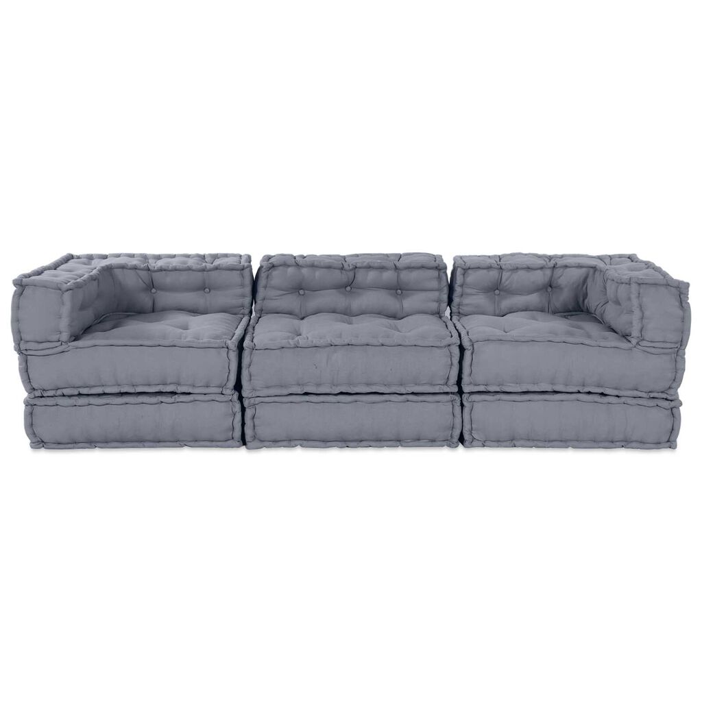 vidaXL Μαξιλάρι 3 pcs Γκρι 70 x 70 x 54 εκ Πολυεστέρας